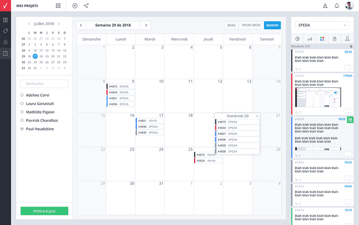 Organisation de l'application de gestion